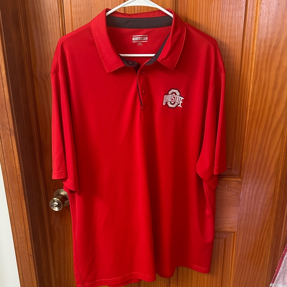 Ohio State Buckeyes Men's Red Polo Shirt 3XL